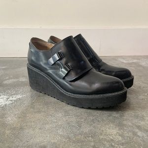 3.1 Phillip Lim Wallace monk strap wedge creepers